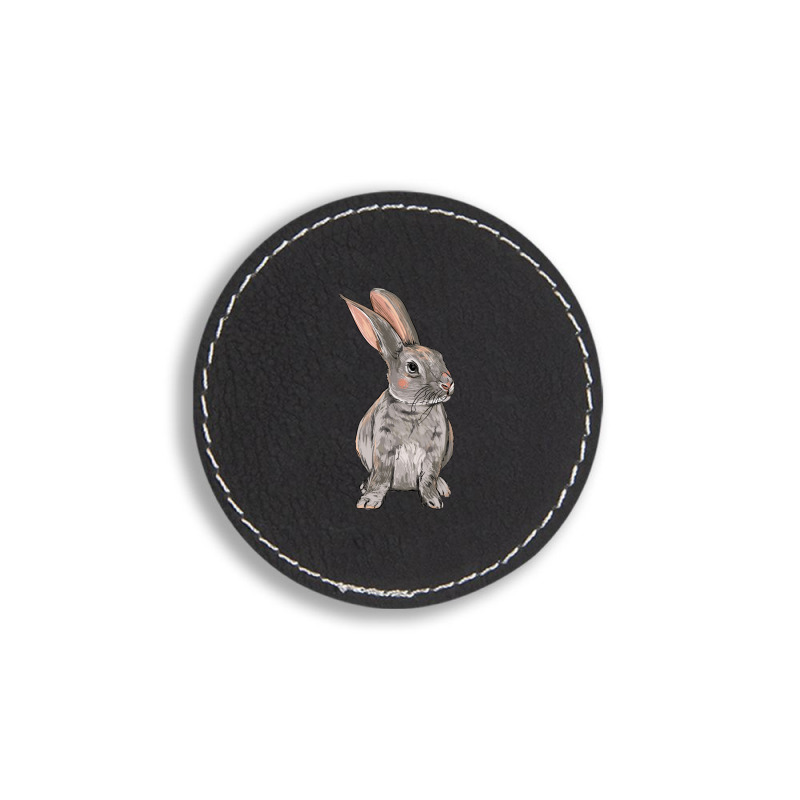 Easter Bunny Round Leatherette Patch | Artistshot