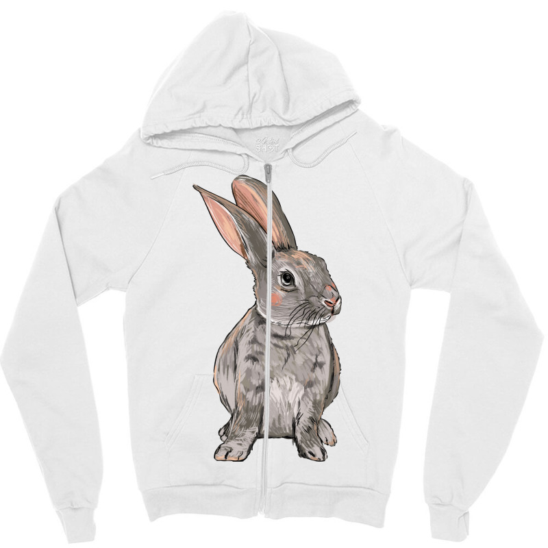 Easter Bunny Zipper Hoodie | Artistshot