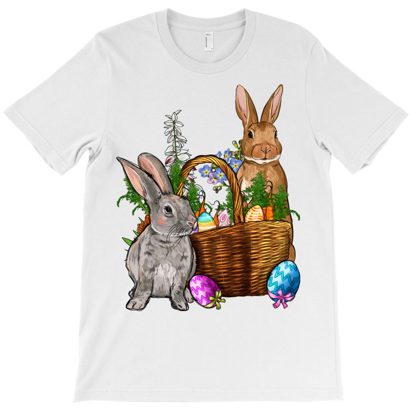 Bunnys Carrots Eggs With Basket Easter T-shirt | Artistshot