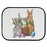 Bunnys Carrots Eggs With Basket Easter Rear Car Mat | Artistshot