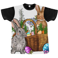 Bunnys Carrots Eggs With Basket Easter Graphic T-shirt | Artistshot