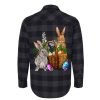 Bunnys Carrots Eggs With Basket Easter Flannel Shirt | Artistshot