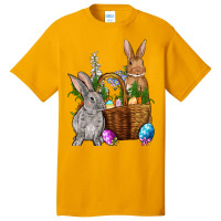 Bunnys Carrots Eggs With Basket Easter Basic T-shirt | Artistshot