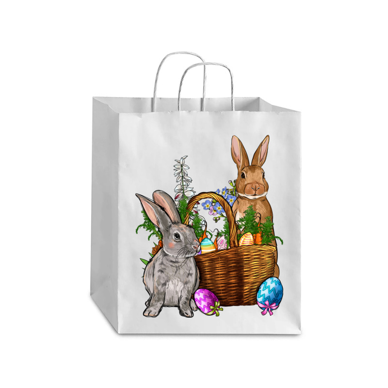 Bunnys Carrots Eggs With Basket Easter Debie Paper Bag - 10 X 5 X 13 | Artistshot