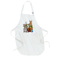 Bunnys Carrots Eggs With Basket Easter Full-length Apron | Artistshot