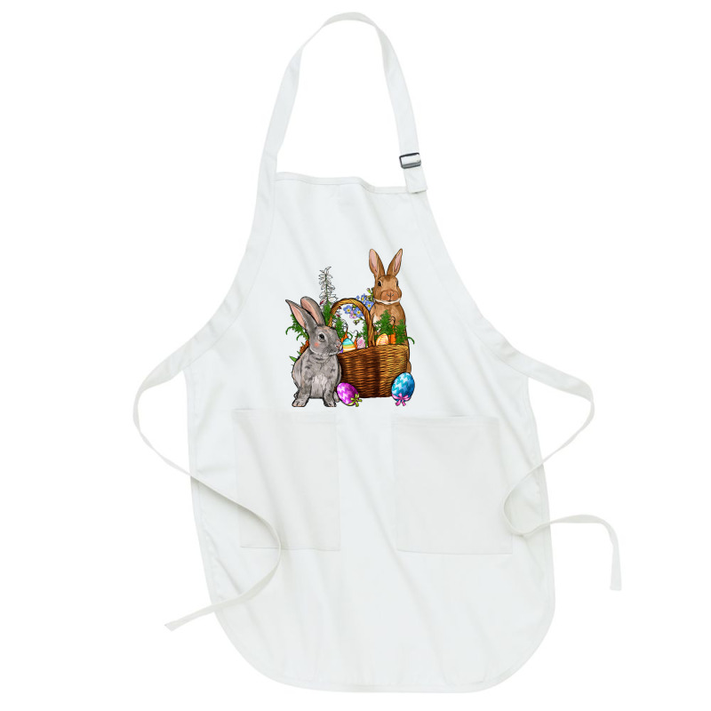 Bunnys Carrots Eggs With Basket Easter Full-length Apron | Artistshot