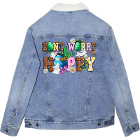 Don't Worry Be Hoppy Unisex Sherpa-lined Denim Jacket | Artistshot