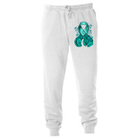 Ovarian Cancer Teal Ribbon With Boxing Gloves Unisex Jogger | Artistshot