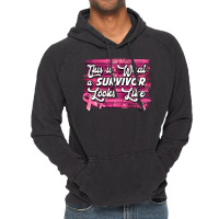 This Is What A Survivor Looks Like Breast Cancer Vintage Hoodie | Artistshot