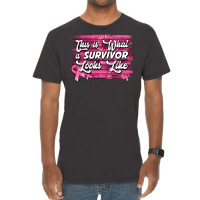 This Is What A Survivor Looks Like Breast Cancer Vintage T-shirt | Artistshot