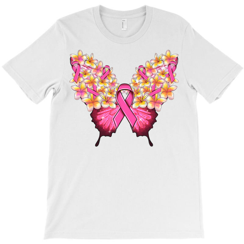 Pink Ribbon Breast Cancer Butterfly T-shirt | Artistshot