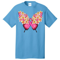 Pink Ribbon Breast Cancer Butterfly Basic T-shirt | Artistshot