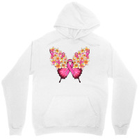 Pink Ribbon Breast Cancer Butterfly Unisex Hoodie | Artistshot