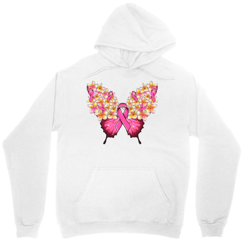 Pink Ribbon Breast Cancer Butterfly Unisex Hoodie | Artistshot