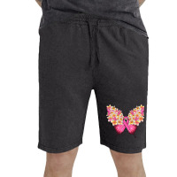 Pink Ribbon Breast Cancer Butterfly Vintage Short | Artistshot