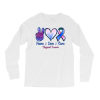 Peace Love Cure Thyroid Cancer Long Sleeve Shirts | Artistshot