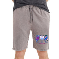 Peace Love Cure Thyroid Cancer Vintage Short | Artistshot