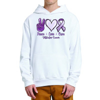 Peace Love Cure Testicular Cancer Urban Pullover Hoodie | Artistshot