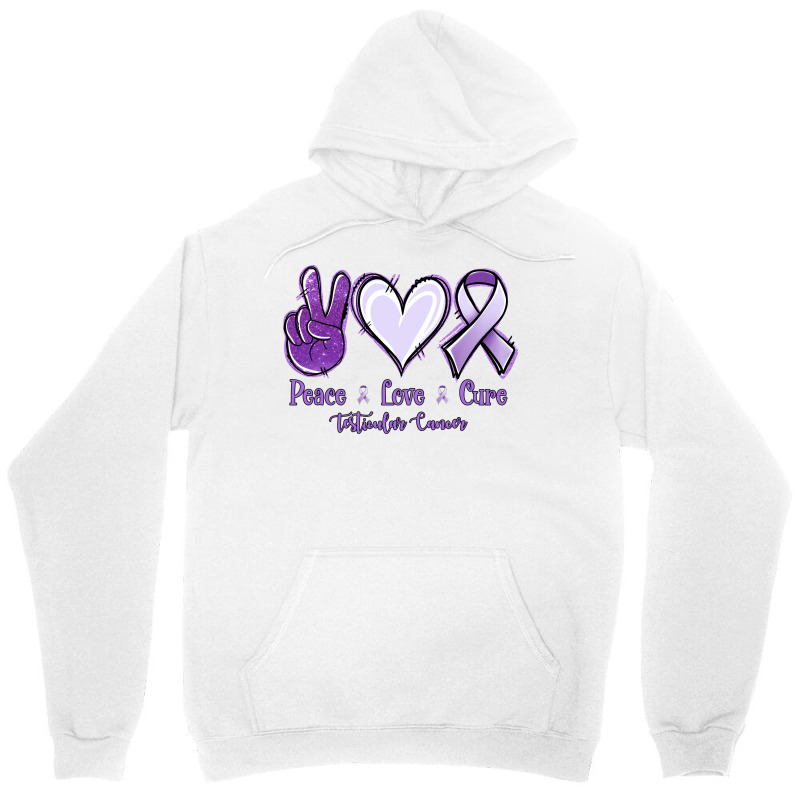 Peace Love Cure Testicular Cancer Unisex Hoodie | Artistshot