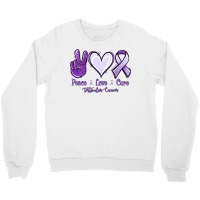 Peace Love Cure Testicular Cancer Crewneck Sweatshirt | Artistshot