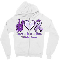 Peace Love Cure Testicular Cancer Zipper Hoodie | Artistshot