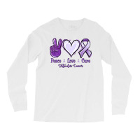 Peace Love Cure Testicular Cancer Long Sleeve Shirts | Artistshot