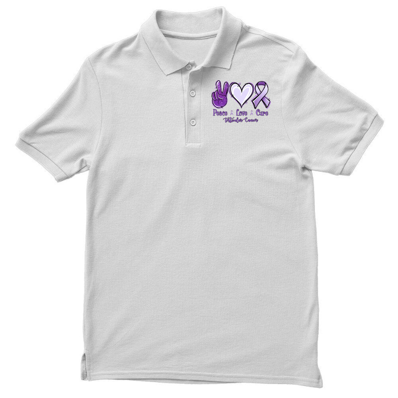 Peace Love Cure Testicular Cancer Men's Polo Shirt | Artistshot