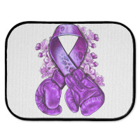 Domestic Violence Warrior Purple Ribbon Rear Car Mat | Artistshot