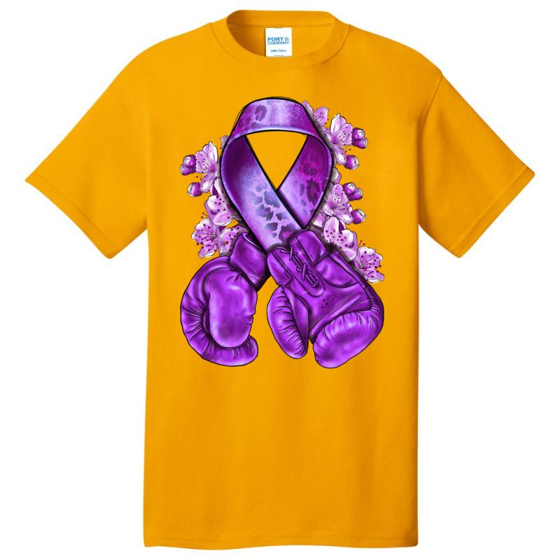 Domestic Violence Warrior Purple Ribbon Basic T-shirt | Artistshot