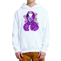 Domestic Violence Warrior Purple Ribbon Urban Pullover Hoodie | Artistshot