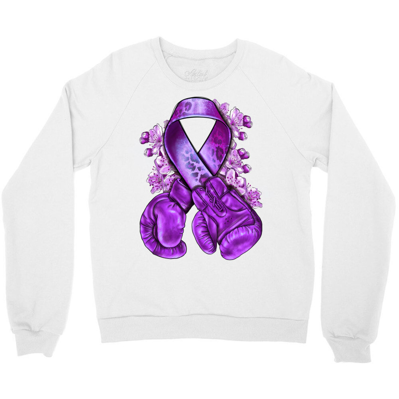 Domestic Violence Warrior Purple Ribbon Crewneck Sweatshirt | Artistshot