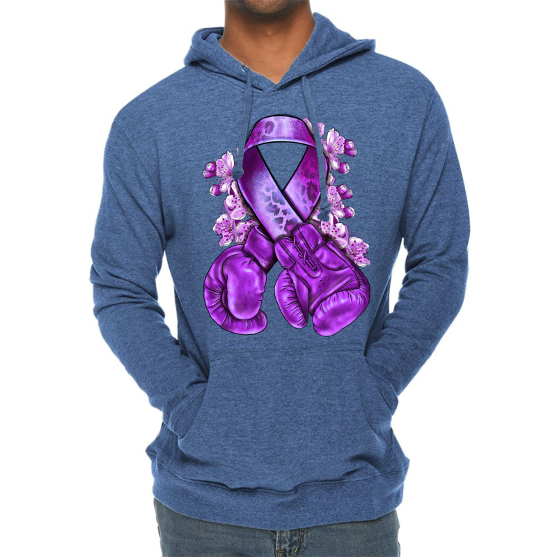 Domestic Violence Warrior Purple Ribbon Lightweight Hoodie | Artistshot