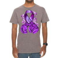 Domestic Violence Warrior Purple Ribbon Vintage T-shirt | Artistshot