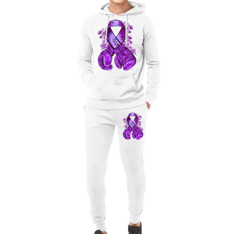 Domestic Violence Warrior Purple Ribbon Hoodie & Jogger Set | Artistshot