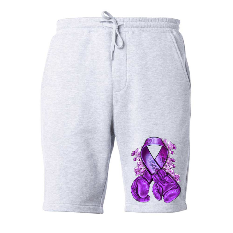 Domestic Violence Warrior Purple Ribbon Fleece Short | Artistshot