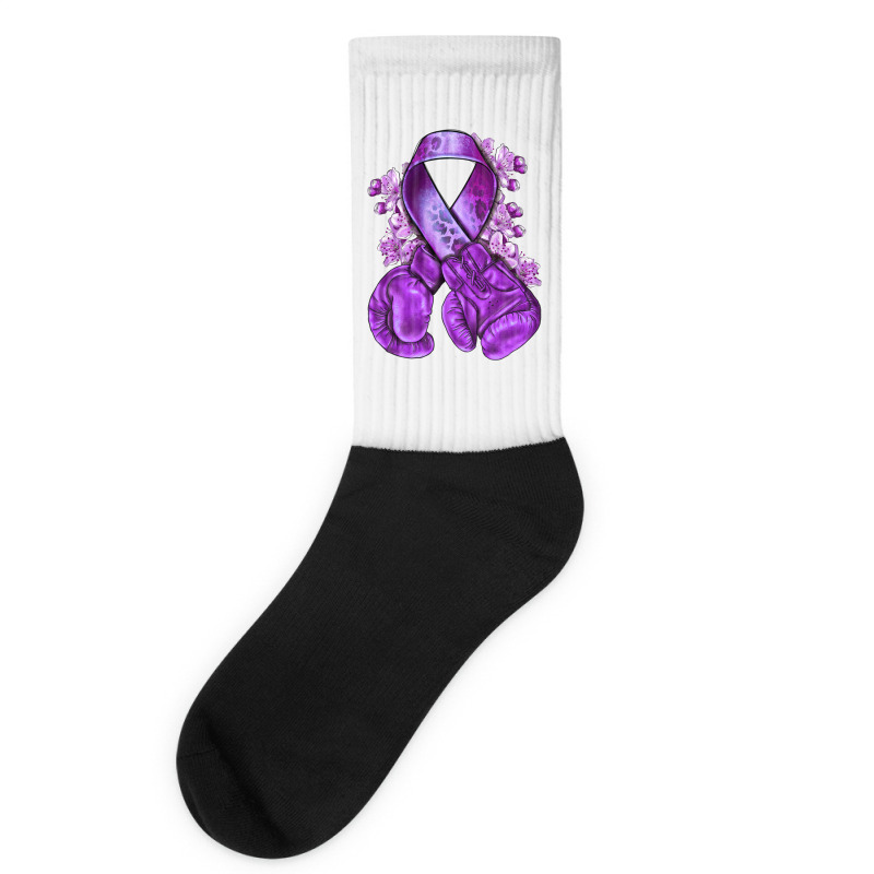 Domestic Violence Warrior Purple Ribbon Socks | Artistshot