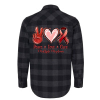 Peace Love Cure Multiple Myeloma Flannel Shirt | Artistshot