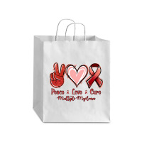 Peace Love Cure Multiple Myeloma Debie Paper Bag - 10 X 5 X 13 | Artistshot