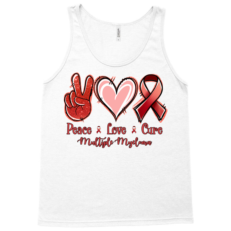 Peace Love Cure Multiple Myeloma Tank Top | Artistshot