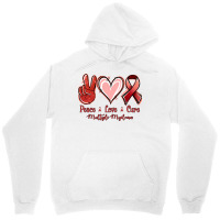 Peace Love Cure Multiple Myeloma Unisex Hoodie | Artistshot