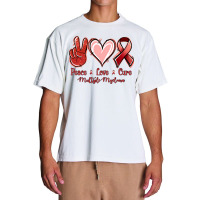 Peace Love Cure Multiple Myeloma Urban Heavy T-shirt | Artistshot