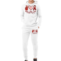 Peace Love Cure Multiple Myeloma Hoodie & Jogger Set | Artistshot