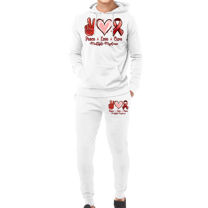 Peace Love Cure Multiple Myeloma Hoodie & Jogger Set | Artistshot