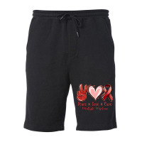 Peace Love Cure Multiple Myeloma Fleece Short | Artistshot