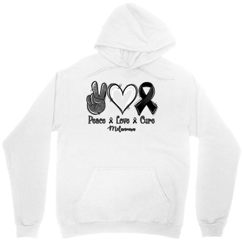 Peace Love Cure Melanoma Cancer Unisex Hoodie | Artistshot