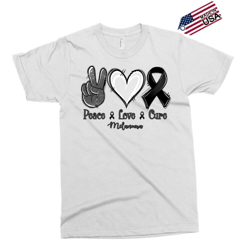 Peace Love Cure Melanoma Cancer Exclusive T-shirt | Artistshot