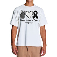 Peace Love Cure Melanoma Cancer Urban Heavy T-shirt | Artistshot