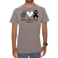 Peace Love Cure Melanoma Cancer Vintage T-shirt | Artistshot