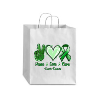 Peace Love Cure Liver Cancer Debie Paper Bag - 10 X 5 X 13 | Artistshot