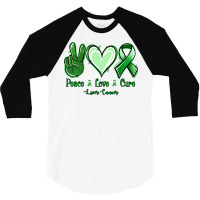 Peace Love Cure Liver Cancer 3/4 Sleeve Shirt | Artistshot